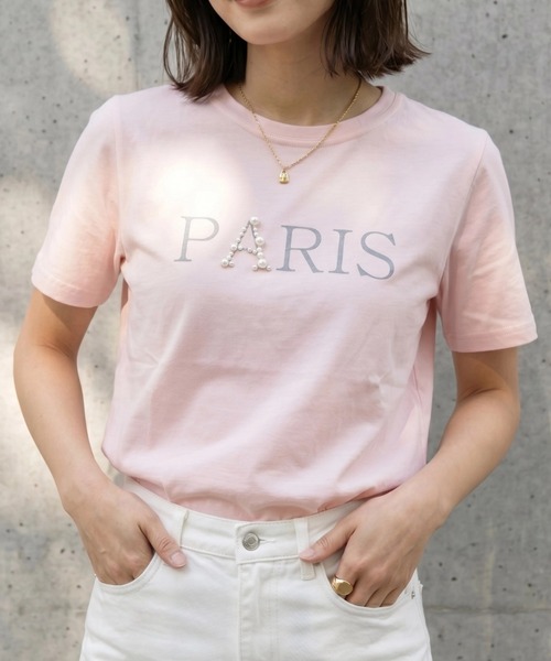 deux amour(ドゥーザムール)の「PARIS T(その他トップス・レディース・ベージュ/ホワイト/ブラック/ブラック×シルバー/ホワイト×シルバー/ピンク・FREE/M~L)」の6枚目の写真