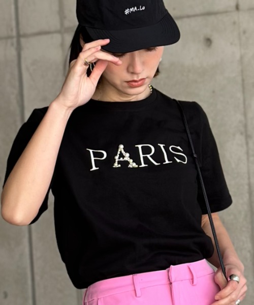 deux amour（ドゥーザムール）の「PARIS T（その他トップス・レディース・ベージュ/ホワイト/ブラック/ブラック×シルバー/ホワイト×シルバー・FREE）」の3枚目の写真