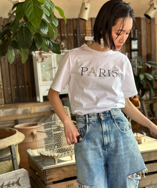 deux amour（ドゥーザムール）の「PARIS T（その他トップス・レディース・ベージュ/ホワイト/ブラック/ブラック×シルバー/ホワイト×シルバー・FREE）」の14枚目の写真