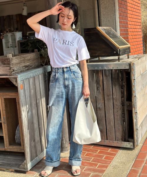 deux amour（ドゥーザムール）の「PARIS T（その他トップス・レディース・ベージュ/ホワイト/ブラック/ブラック×シルバー/ホワイト×シルバー・FREE）」の20枚目の写真