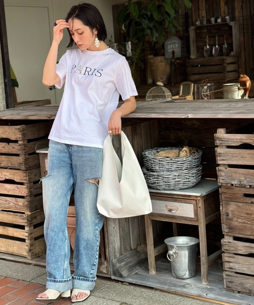 deux amour（ドゥーザムール）の「PARIS T（その他トップス・レディース・ベージュ/ホワイト/ブラック/ブラック×シルバー/ホワイト×シルバー・FREE）」の17枚目の写真