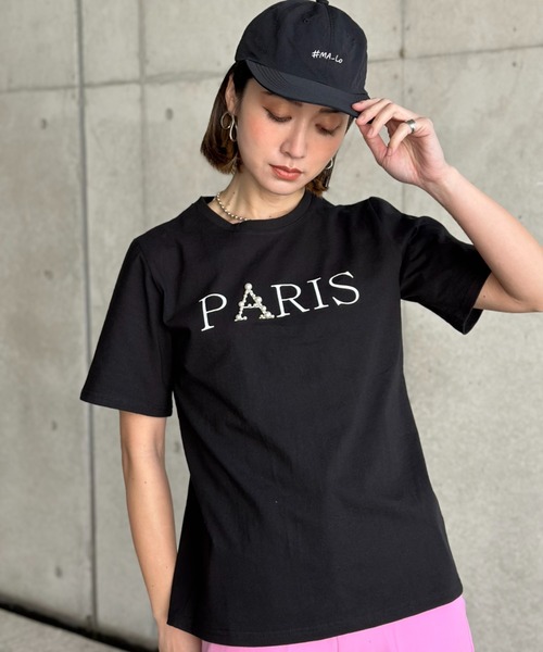 deux amour（ドゥーザムール）の「PARIS T（その他トップス・レディース・ベージュ/ホワイト/ブラック/ブラック×シルバー/ホワイト×シルバー・FREE）」の7枚目の写真