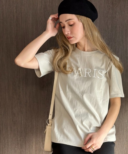 deux amour（ドゥーザムール）の「PARIS T（その他トップス・レディース・ベージュ/ホワイト/ブラック/ブラック×シルバー/ホワイト×シルバー・FREE）」の12枚目の写真