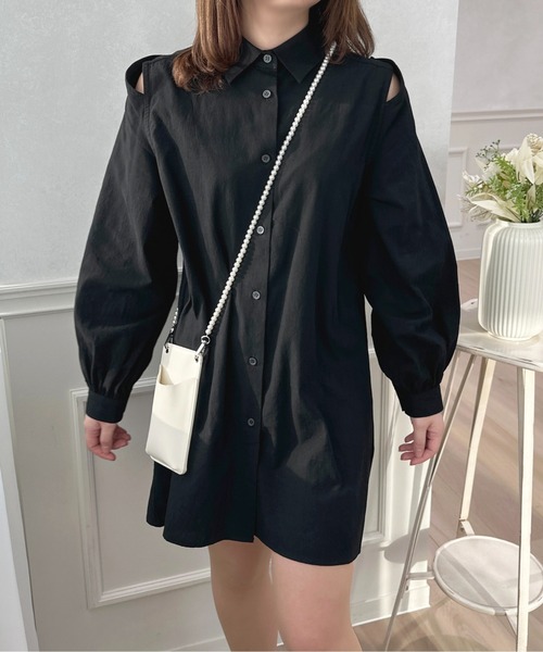 apres jour（アプレジュール）の「ロングスリーブ2Wayチュニック【ZOZOTOWN限定アイテム】（シャツワンピース・レディース・ブラック/ピンクベージュ/オフホワイト/ブラック系その他・フリー/X-LARGE）」の15枚目の写真