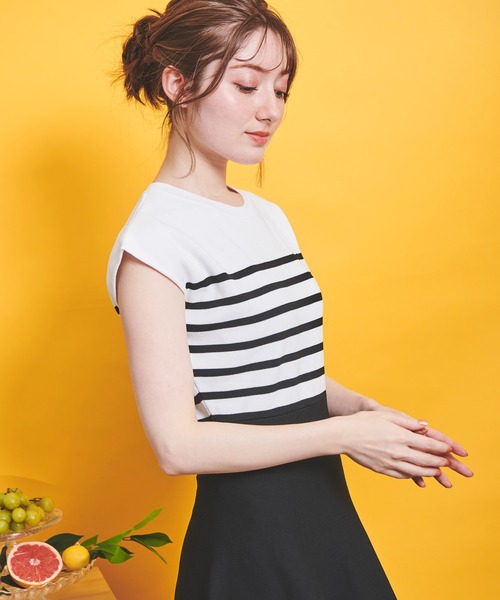 NOELA(ノエラ)の「切替ニットワンピース(ワンピース・レディース・オフホワイト/ネイビー/ピンク・フリー)」の18枚目の写真