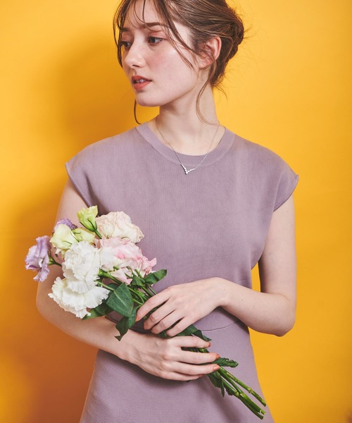 NOELA(ノエラ)の「切替ニットワンピース(ワンピース・レディース・オフホワイト/ネイビー/ピンク・フリー)」の6枚目の写真