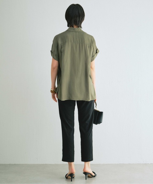 GALLARDAGALANTE(ガリャルダガランテ)の「キュプラシャツ(シャツ/ブラウス・レディース・モカ/カーキ/ネイビー・FREE)」の12枚目の写真