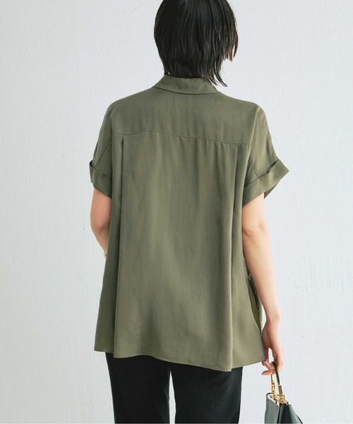 GALLARDAGALANTE(ガリャルダガランテ)の「キュプラシャツ(シャツ/ブラウス・レディース・モカ/カーキ/ネイビー・FREE)」の15枚目の写真