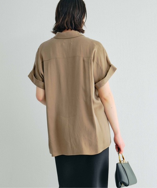 GALLARDAGALANTE(ガリャルダガランテ)の「キュプラシャツ(シャツ/ブラウス・レディース・モカ/カーキ/ネイビー・FREE)」の9枚目の写真