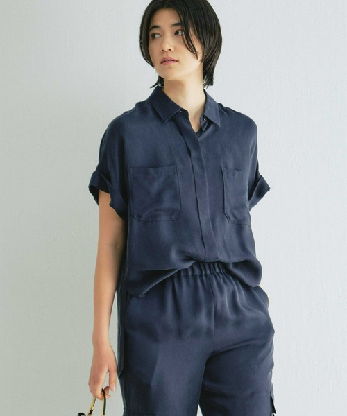 GALLARDAGALANTE(ガリャルダガランテ)の「キュプラシャツ(シャツ/ブラウス・レディース・モカ/カーキ/ネイビー・FREE)」の19枚目の写真