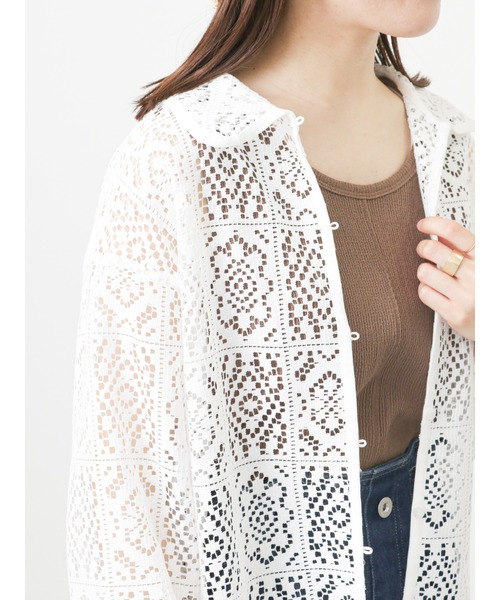 ehka sopo（エヘカソポ）の「ぽこぽこタンクトップ（タンクトップ・レディース・ブラック/オフホワイト/グリーン/モカ・ﾌﾘ-）」の7枚目の写真