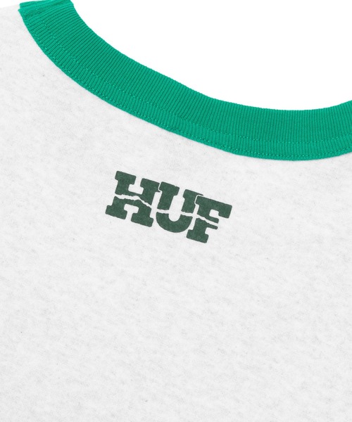 HUF（ハフ）の「DAMAGED RINGER TEE / HUF Tシャツ（Tシャツ/カットソー・メンズ・アッシュグレー/オフホワイト・LARGE/X-SMALL/MEDIUM/X-LARGE/SMALL/XX-LARGE）」の7枚目の写真