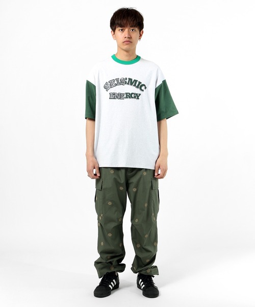HUF（ハフ）の「DAMAGED RINGER TEE / HUF Tシャツ（Tシャツ/カットソー・メンズ・アッシュグレー/オフホワイト・LARGE/X-SMALL/MEDIUM/X-LARGE/SMALL/XX-LARGE）」の11枚目の写真