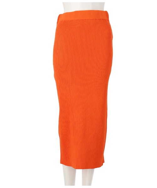 ANAP（アナップ）の「リブニットナロースカート（スカート・レディース・オレンジ/ベージュ系その他/イエロー×グリーン/ブラック/モカ・FREE）」の10枚目の写真