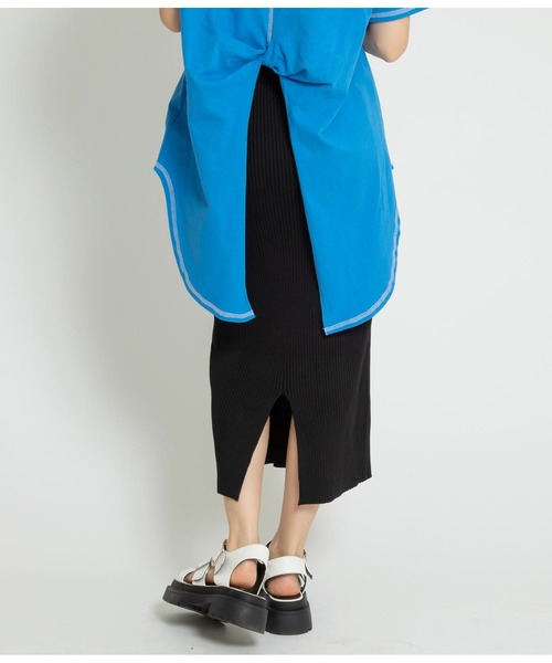 ANAP（アナップ）の「リブニットナロースカート（スカート・レディース・オレンジ/ベージュ系その他/イエロー×グリーン/ブラック/モカ・FREE）」の19枚目の写真