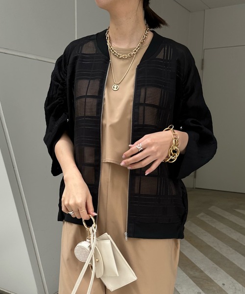 DouDou（ドゥドゥ）の「シアー切替ブルゾン（ブルゾン）」 - WEAR