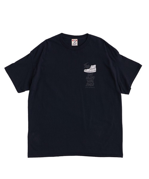 WHO'S WHO gallery（フーズフーギャラリー）の「COOPER FACT スニーカービッグTEE（Tシャツ/カットソー・レディース・ブラック/ホワイト/ブラウン/ベージュ/ネイビー/チャコールグレー・FREE）」の14枚目の写真