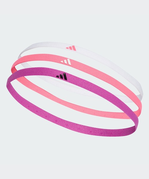 adidas(アディダス)の「ヘアバンド 3本組 / アディダス adidas(スポーツグッズ・メンズ・ブルー/ピンク/ブラック・LARGE)」の3枚目の写真
