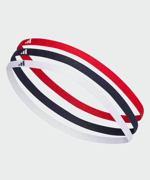 adidas(アディダス)の「ヘアバンド 3本組 / アディダス adidas(スポーツグッズ・メンズ・ブルー/ピンク/ブラック・LARGE)」の2枚目の写真