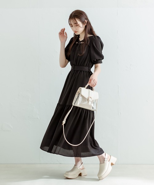 OLIVE des OLIVE（オリーブデオリーブ）の「オリジナルモノグラムPVCバッグ　1031120140（ショルダーバッグ・レディース・アイボリー/ブラック・FREE）」の15枚目の写真