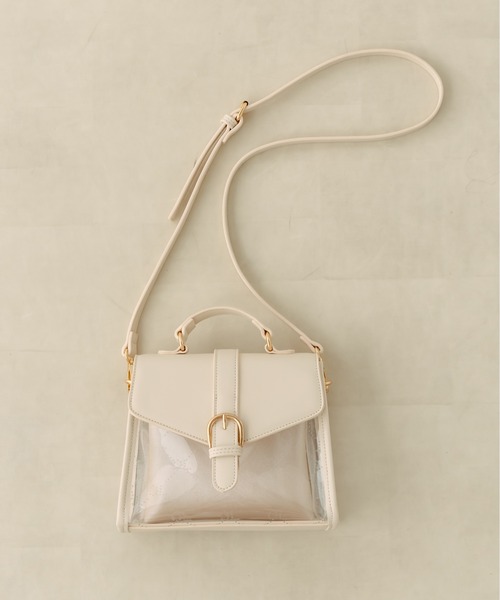 OLIVE des OLIVE（オリーブデオリーブ）の「オリジナルモノグラムPVCバッグ　1031120140（ショルダーバッグ・レディース・アイボリー/ブラック・FREE）」の18枚目の写真