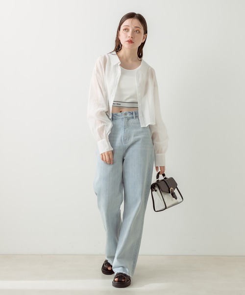 OLIVE des OLIVE（オリーブデオリーブ）の「オリジナルモノグラムPVCバッグ　1031120140（ショルダーバッグ・レディース・アイボリー/ブラック・FREE）」の21枚目の写真