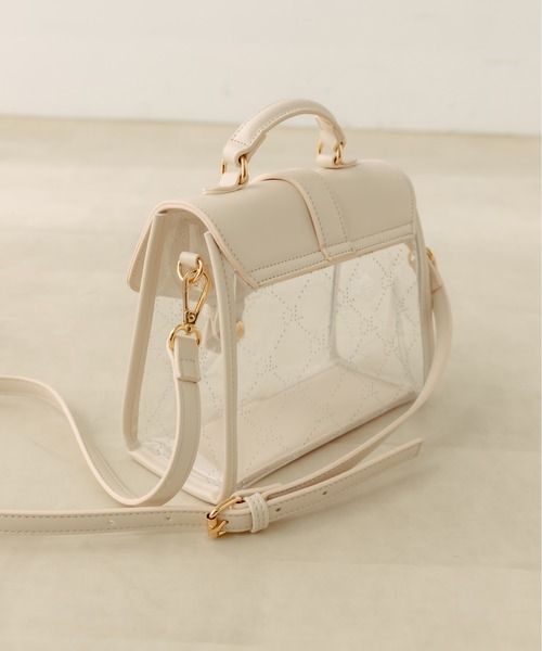 OLIVE des OLIVE（オリーブデオリーブ）の「オリジナルモノグラムPVCバッグ　1031120140（ショルダーバッグ・レディース・アイボリー/ブラック・FREE）」の22枚目の写真