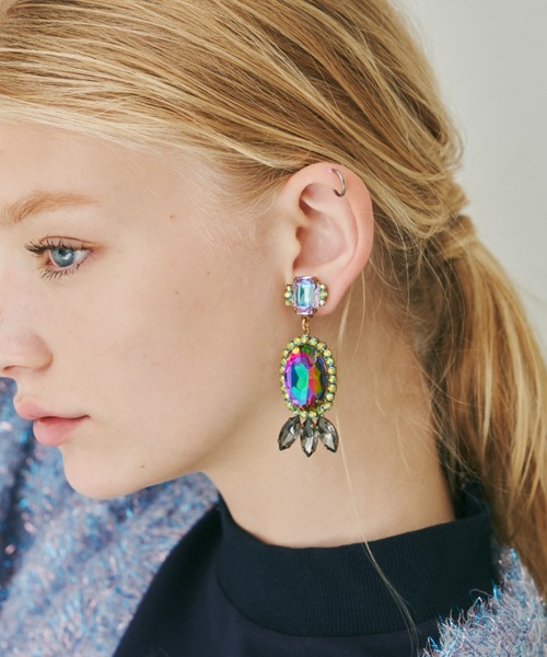 J1U by LA BELLE ETUDE（ジユウバイラベルエチュード）の「Aurora bijou pierce（ピアス（両耳用）・レディース・ピンク/その他・FREE）」の2枚目の写真