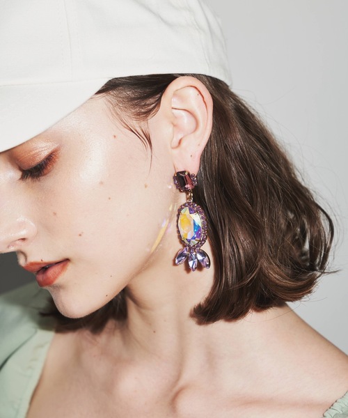 J1U by LA BELLE ETUDE（ジユウバイラベルエチュード）の「Aurora bijou pierce（ピアス（両耳用）・レディース・ピンク/その他・FREE）」の6枚目の写真