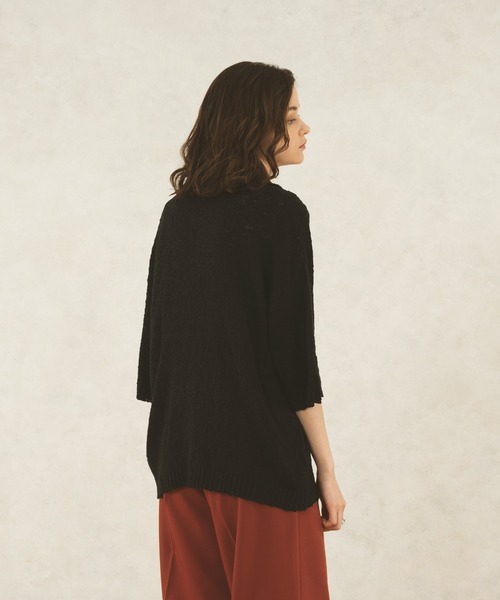 selle glant（セレグランテ）の「SKIPPER BOUCLE POLO KNIT/スキッパーブークレポロニット（ポロシャツ・メンズ・オフホワイト/ブルー/ブラック/グリーン・SMALL/MEDIUM/LARGE）」の15枚目の写真