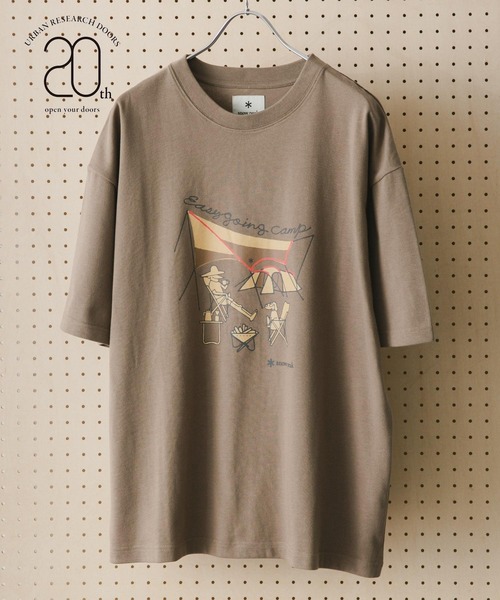 Snow Peak(スノーピーク)の「『別注』snow peak apparel×DOORS 20th EasyGoingCampT(Tシャツ/カットソー・メンズ・ベージュ/グレー/ホワイト/ブラック・MEDIUM/LARGE)」の4枚目の写真