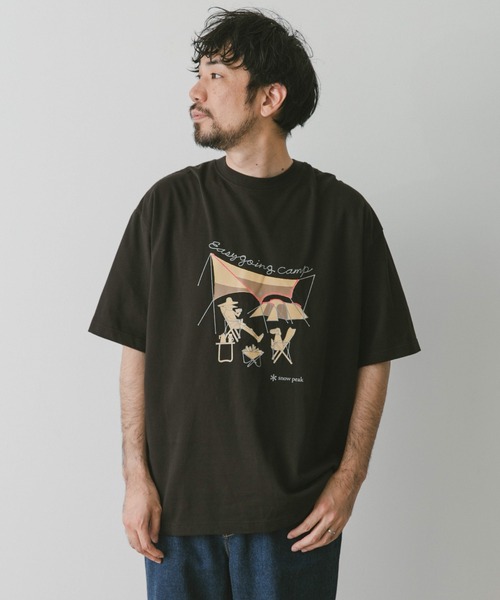 Snow Peak(スノーピーク)の「『別注』snow peak apparel×DOORS 20th EasyGoingCampT(Tシャツ/カットソー・メンズ・ベージュ/グレー/ホワイト/ブラック・MEDIUM/LARGE)」の9枚目の写真