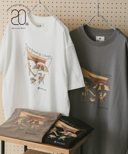 Snow Peak(スノーピーク)の「『別注』snow peak apparel×DOORS 20th EasyGoingCampT(Tシャツ/カットソー・メンズ・ベージュ/グレー/ホワイト/ブラック・MEDIUM/LARGE)」の15枚目の写真