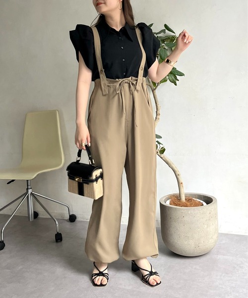 prose verse（プロズヴェール）の「サスペンダー付きドロストミリタリーパンツ（カーゴパンツ・レディース・イエロー/ブラック/カーキ・MEDIUM）」の8枚目の写真