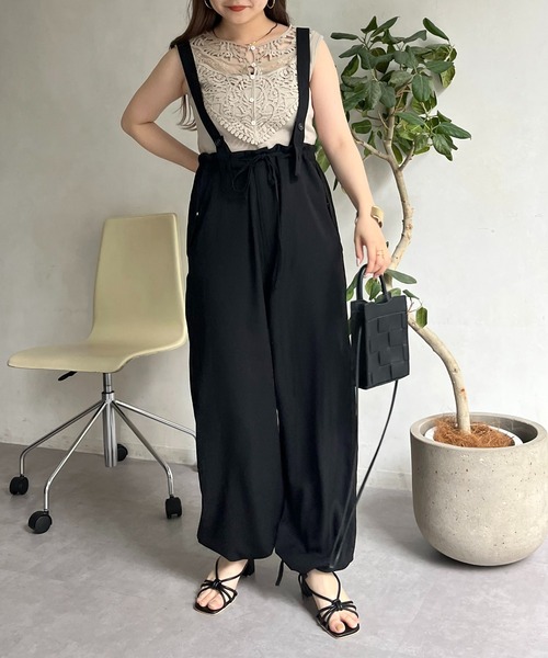 prose verse（プロズヴェール）の「サスペンダー付きドロストミリタリーパンツ（カーゴパンツ・レディース・イエロー/ブラック/カーキ・MEDIUM）」の9枚目の写真