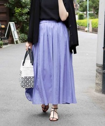 コットンボイルギャザーマキシスカート