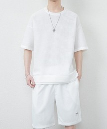 SETUP7（セットアップセブン）の「【SETUP7】ワッフル半袖Tee ハーフパンツ セットアップ KNF008（セットアップ）」