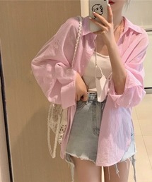 ストライプシアーシャツ