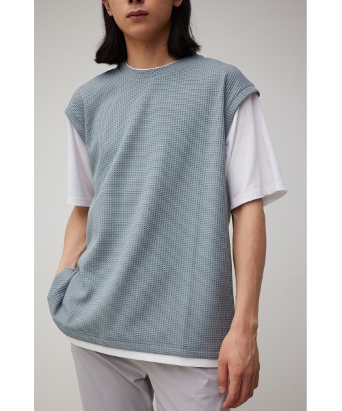 AZUL by moussy(アズールバイマウジー)の「FAUX LAYERED TOPS/フェイクレイヤードトップス(Tシャツ/カットソー・メンズ・ライトグレー/ブラック/サックスブルー/ブラック系その他/グレー系その他/ベージュ系その他・MEDIUM/LARGE)」の5枚目の写真