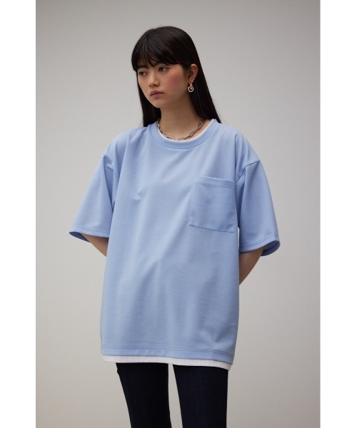 AZUL by moussy(アズールバイマウジー)の「FAUX LAYERED TOPS/フェイクレイヤードトップス(Tシャツ/カットソー・メンズ・ライトグレー/ブラック/サックスブルー/ブラック系その他/グレー系その他/ベージュ系その他・MEDIUM/LARGE)」の8枚目の写真