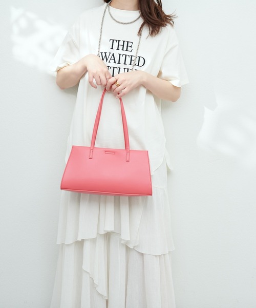 natural couture(ナチュラルクチュール)の「ガラス横長肩入れトートバッグ(ショルダーバッグ・レディース・ピンク/ブラック/アイボリー・FREE)」の17枚目の写真
