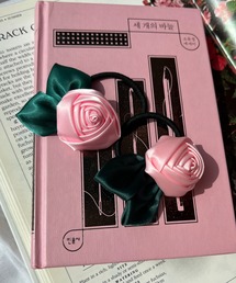 ピンクローズヘアアクセセット