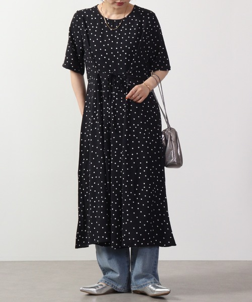 センソユニコt.b.グレー ドット柄 ワンピース新品