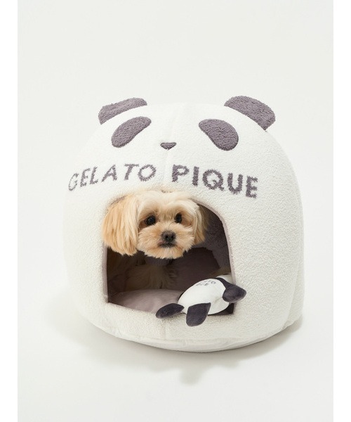 gelato pique(ジェラートピケ)の「【CAT&DOG】【販路限定商品】 ベビモコパンダハウス(ペットウェア・レディース・オフホワイト・FREE)」の3枚目の写真