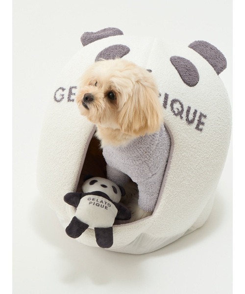 gelato pique(ジェラートピケ)の「【CAT&DOG】【販路限定商品】 ベビモコパンダハウス(ペットウェア・レディース・オフホワイト・FREE)」の4枚目の写真