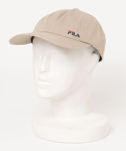 FILA（フィラ）の「【FILA/フィラ】ブランドロゴ刺繍オーガニックコットンツイルキャップ（キャップ・メンズ・ベージュ/ネイビー/イエロー系/オレンジ系/ブラック/ダークパープル/ホワイト・FREE）」の13枚目の写真