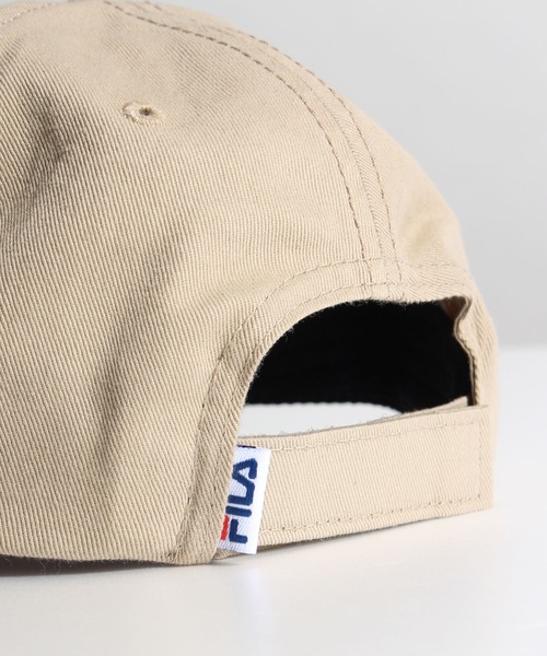 FILA（フィラ）の「【FILA/フィラ】ブランドロゴ刺繍オーガニックコットンツイルキャップ（キャップ・メンズ・ベージュ/ネイビー/イエロー系/オレンジ系/ブラック/ダークパープル/ホワイト・FREE）」の16枚目の写真