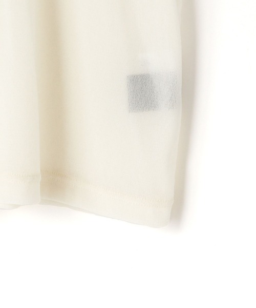 yuw(ユウ)の「フロッキーベロアTシャツノースリーブ 974101(Tシャツ/カットソー・レディース・アイボリー/ブラック・FREE)」の9枚目の写真