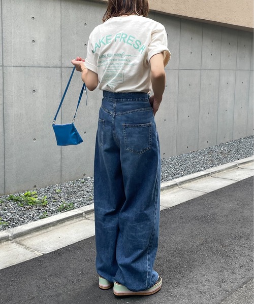 mi via loca（ミヴィアロカ）の「FRUIT of THE LOOM ペイントロゴTシャツ（Tシャツ/カットソー・レディース・ブラック/オフホワイト/ナチュラル・LARGE/X-LARGE）」の10枚目の写真