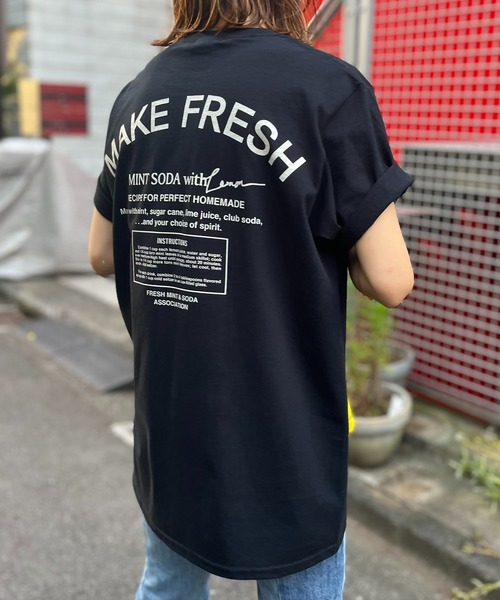 mi via loca（ミヴィアロカ）の「FRUIT of THE LOOM ペイントロゴTシャツ（Tシャツ/カットソー・レディース・ブラック/オフホワイト/ナチュラル・LARGE/X-LARGE）」の12枚目の写真